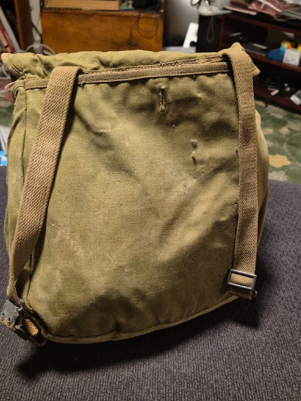 WWII US AIRBORNE PARATROOPER MUSETTE JUMP BAG- 1945